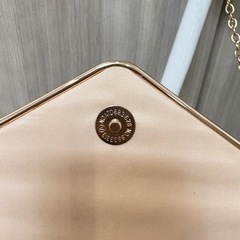 【美品】チェーン付クラッチバッグ（シャンパンゴールド）の画像