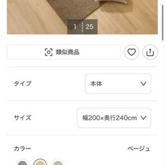 ほこりが取れやすい洗えるラグ(Nクリーンウォッシュ 200X240)の画像