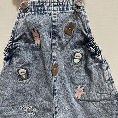 アニマル刺繍　ジャンバースカート　100cmの画像