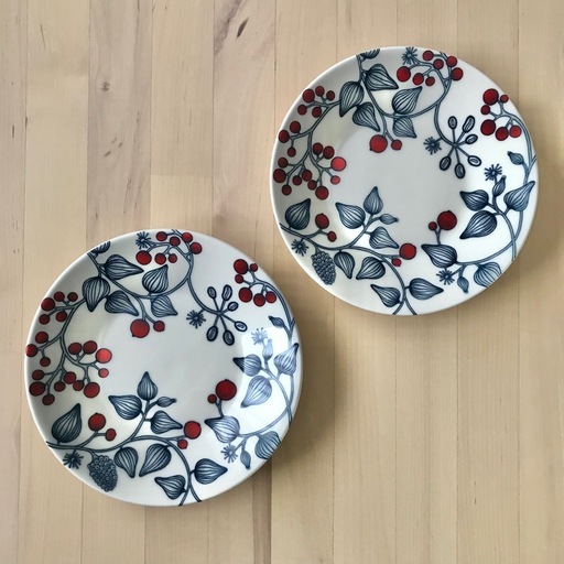 アラビア　ルノ　フロストベリー　プレート　16.5cm　2点　150周年　ロゴ