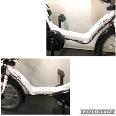 1年保証 送料無料　ヤマハ　パスキッス　20インチ 白色　電動アシスト自転車　g130の画像