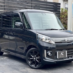 安心の総額表示！車検満たん★スズキスペーシアカスタム禁煙車！両側電動スライドドアBluetoothナビTVシートヒーター衝突安全レーダーブレーキの画像