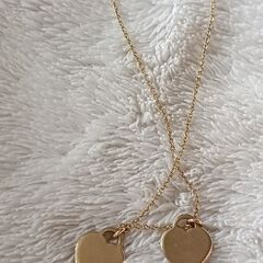 Tiffany&Co. Return to ミニ ダブルハートタグ ペンダント 18K イエロー ゴールド ブルー エナメルの画像