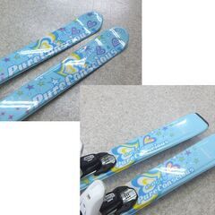 ピュアコンシャス 130㎝ ジュニアスキー P-Prity 水色系 ビンディング付き板 ☆ 札幌市北区屯田 の画像