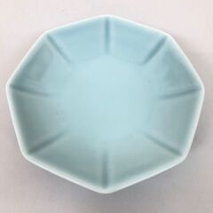 stp-3477　中華皿　6枚セット　直径約18.5cm　青磁　八角　皿　食器　チャーハン　中華料理　飲食店　パーティ　炒飯　キッチンの画像