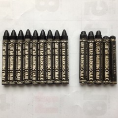 ギターマーキングチョーク 黒 14本(新品未使用9本＋使用済5本)の画像