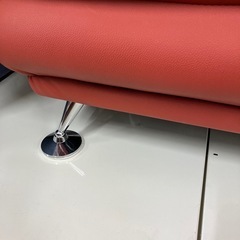 オットマン 関家具 レッド×シルバー【取りに来れる方限定】の画像