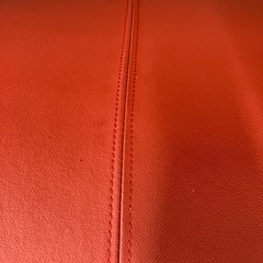 オットマン 関家具 レッド×シルバー【取りに来れる方限定】の画像