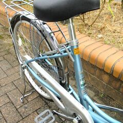 中古自転車 Miyata ママチャリ 自転車 24インチ LEDライト ライトブルー 通勤 通学 近所のお出掛けなどにの画像