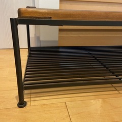 テレビ台　アイアン　ウッド　木
の画像