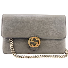 グッチ GUCCI ショルダーバッグ チェーンウォレット 510314 グレーの画像