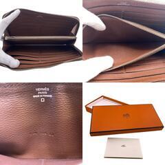 エルメス HERMES 長財布 アザップロング  アリゲーターマット ブラウンの画像