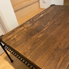 ローテーブル　アイアン　ウッド　木の画像