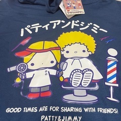 【新品】パティ＆ジミー フード付きパーカー ネイビー　昭和　レトロ　サンリオの画像