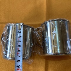 新品ステンレスカップ2語セットキャンプBBQの画像