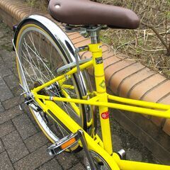 中古自転車 Mixte City 実用 自転車 6段変速 26インチ LEDオートライト イエロー 通勤 通学 近所のお出掛けなどにの画像