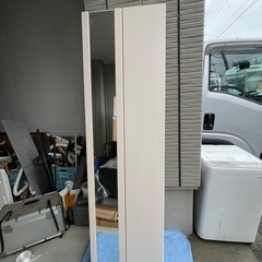 f●■【未使用品】大建 イエリア・クローク収納 折戸ユニット 縦木目ウッド扉 フラットタイプ【特注ミラー付FFB32032WH/FFB30022WH】の画像