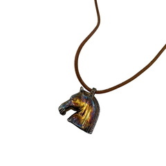 エルメス HERMES ネックレス シュバル 36.8g 925 ブラウンの画像
