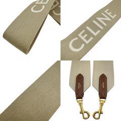 セリーヌ CELINE ストラップ ロゴ ベージュの画像