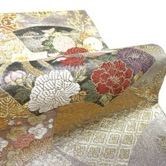 推定30万円☆高級 正絹 唐織 金彩蒔絵 六通 袋帯の画像