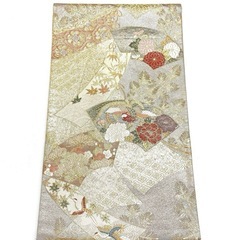 推定30万円☆高級 正絹 唐織 金彩蒔絵 六通 袋帯の画像