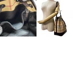 バーバリー BURBERRY ハンドバッグ ノバチェック 巾着 ベージュの画像