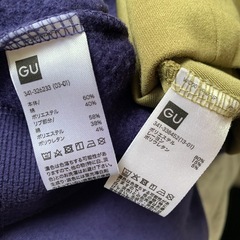 【お譲り先決定】メンズです　GUのトレーナー２枚　MとL　の画像