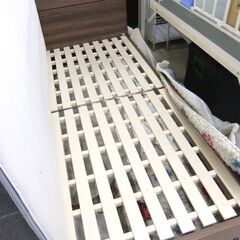 シングルベッド マットレス付き Nスリープ ベッド ブラウン コンセント付き 札幌市厚別区 厚別店の画像