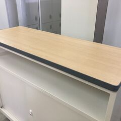 中古　美品　生興　業務用カウンター　ハイカウンター　受付カウンター　オフィスカウンター　スチールカウンター　カウンター書庫　A4対応　引き戸/引き違い戸　NSシリーズ　W1200×D450　鍵付　日本製　愛知　一宮市　江南市　稲沢市　岩倉市　名古屋　岐阜　各務ヶ原　羽島　三重　グッドプライス一宮の画像