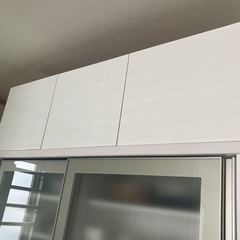 ニトリ リガーレ 食器棚 上置き 120cm ホワイト 白 キッチンカウンターの画像