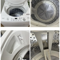 R484 ☀️ ジモティー限定特別価格！ 2023年製の高年式！ SHARP 洗濯機 （洗濯5.5㎏) ES-GE5G ⭐ 動作確認済 ⭐ クリーニング済の画像