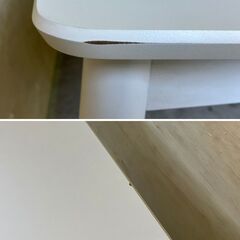こたつテーブル 長方形 ホワイト 75cm×105cm リビングテーブル 座卓 （１）の画像