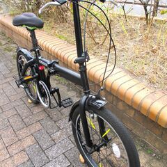 中古自転車 BAGGIO ミニサイクル 折り畳み 自転車 6段変速 20インチ ブラック 通勤 通学 近所のお出掛けなどにの画像