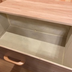 【差し上げます(11/1まで)】コーナンオリジナル　アイアンチェスト3段 W60 木目調  ナチュラル／ホワイトの画像