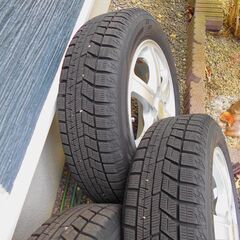 軽スタッドレスアルミホイールタイヤセット155/65R14  4 本の画像