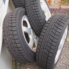 軽スタッドレスアルミホイールタイヤセット155/65R14  4 本の画像