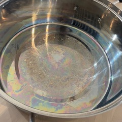 ステンレス製 ガラス蓋 付 2段 蒸し器 の画像