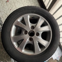 タイヤ付きアルミホイール　４本セットの画像