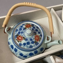 新品　有田焼　唐草牡丹　茶托付番茶器揃　5客　湯呑みセットの画像