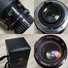 一眼レフフィルムカメラ　交換レンズ　ストロボセットの画像