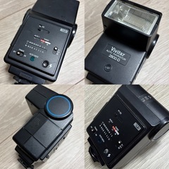 一眼レフフィルムカメラ　交換レンズ　ストロボセットの画像