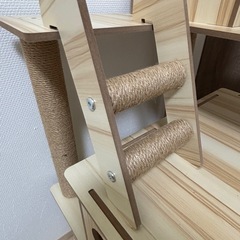 【美品】木製　キャットタワーの画像