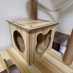 【美品】木製　キャットタワーの画像