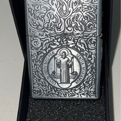 新品　聖ベネディクトのメダイ Zippo ライター型　シルバー系の画像