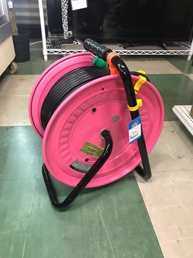 ★ジャングルジャングル貝塚店★ 日動工業　コードリール　NW-EB33N 100V 防雨　防塵　温度センサー付　漏電保護専用ブレーカー付　抜け止め式　30m  屋外用　アース　電工ドラム　貝塚市　二色浜　リサイクルショップ