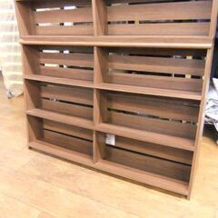 本棚 幅120×奥30×高199 ベガコーポレーション 棚 収納棚 マガジンラック ブラウン 茶系 札幌市厚別区 厚別店の画像