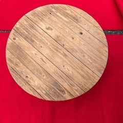 丸テーブル　木製　ちゃぶ台　レトロの画像
