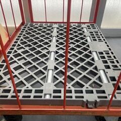 中古カゴ台車　業務用カゴ台車　1台　サイズ84×64×170cm　スチール製 折りたたみ式 業務用物流運搬ラックの画像