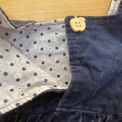 女児100サイズ相当・ハンドメイドワンピース(ネイビー)の画像