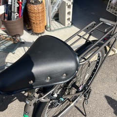 (DK) 2025年購入 通勤•通学に！ DCM シティサイクル VICTOIRE 自転車 27インチ 変速6speed LEDオートライト付 カーキ系 BAAマーク 中古品 ①の画像